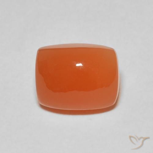 2.78ct Натуральный Интенсивный апельсин Лунный камень, Подушка, Полупрозрачный