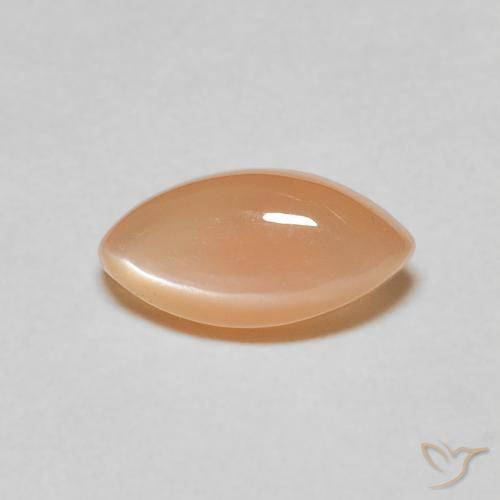 1.21ct Натуральный Medium Light-Orange Лунный камень, Маркиза, Полупрозрачный