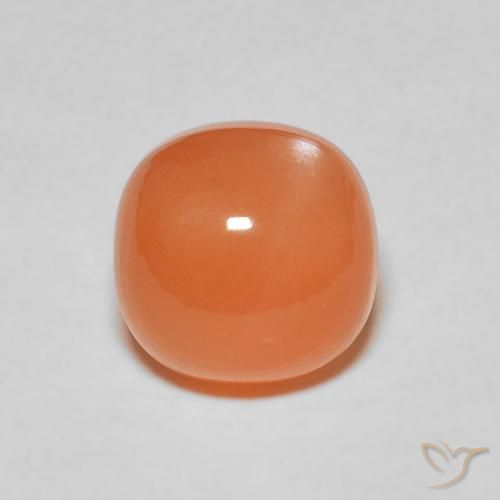 2.37ct Натуральный Красновато-оранжевый Лунный камень, Подушка, Полупрозрачный