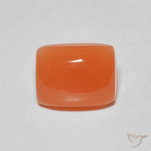 2.18ct Натуральный Красновато-оранжевый Лунный камень, Подушка, Полупрозрачный