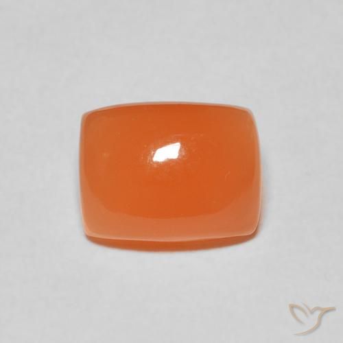 2.44ct Натуральный Красновато-оранжевый Лунный камень, Подушка, Полупрозрачный