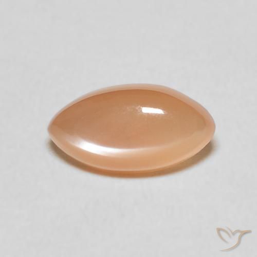 1.47ct Натуральный Medium Light-Orange Лунный камень, Маркиза, Полупрозрачный