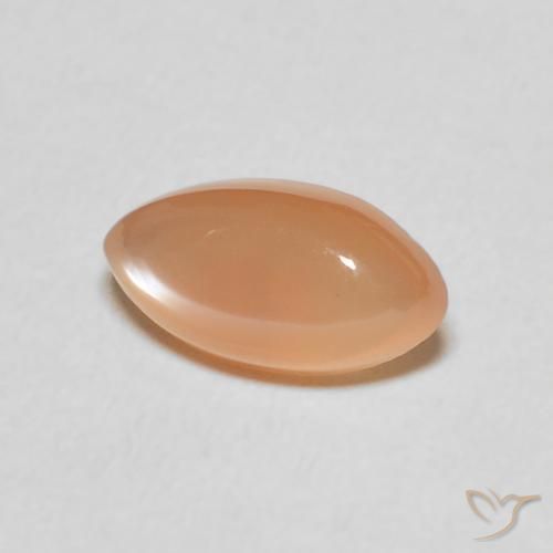 1.47 карата, натуральный Medium Light-Orange Лунный камень, Маркиза, Полупрозрачный