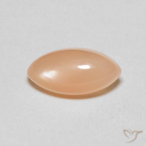1.51ct Натуральный Medium Light-Orange Лунный камень, Маркиза, Полупрозрачный