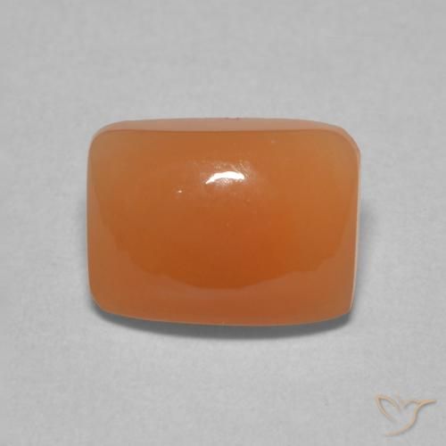 2.00ct Натуральный Светло-оранжевый Лунный камень, Подушка, Полупрозрачный