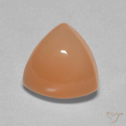 1.81ct Натуральный Светло-красновато-оранжевый Лунный камень, Триллион, Полупрозрачный
