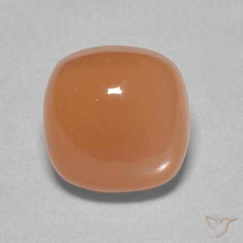 2.53ct Натуральный Перскиково-оранжевый Лунный камень, Подушка, Полупрозрачный