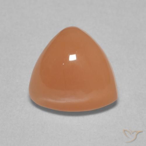 1.54ct Натуральный Светло-оранжевый Лунный камень, Триллион, Полупрозрачный