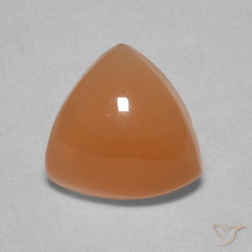 1.63ct Натуральный Темно-оранжевый Лунный камень, Триллион, Полупрозрачный