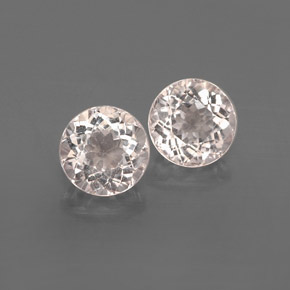  карата, натуральный Светло-розовый Морганит, Огранка Круг, Чистота VS