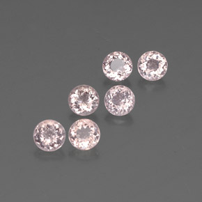  карата, натуральный Оранжево-розовый Морганит, Огранка Круг, Чистота VS