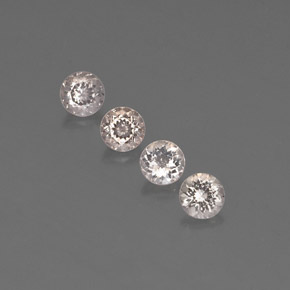  карата, натуральный Светло-розовый Морганит, Огранка Круг, VVS-VS