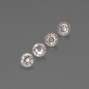  карата, натуральный Светло-розовый Морганит, Огранка Круг, VVS-VS