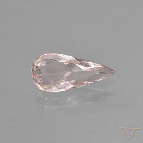 1.43ct Натуральный Светло-розовый Морганит, Форма груши, Чистота VS