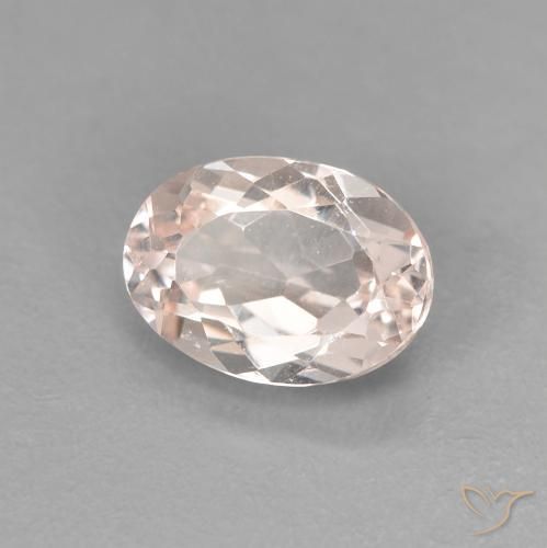 0.91 карата, натуральный Medium Light-Pink Морганит, Овал, VVS-VS