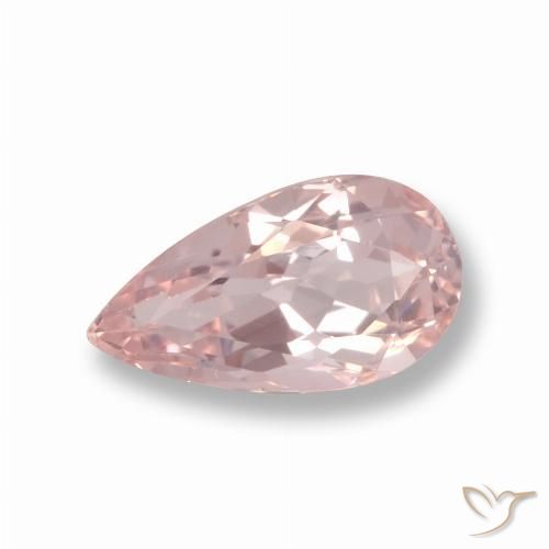 0.84ct Натуральный Средне-светло-розовый Морганит, Форма груши, VVS-VS