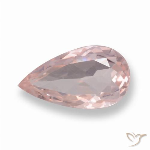 0.93ct Натуральный Средний розовый Морганит, Форма груши, Чистота VVS