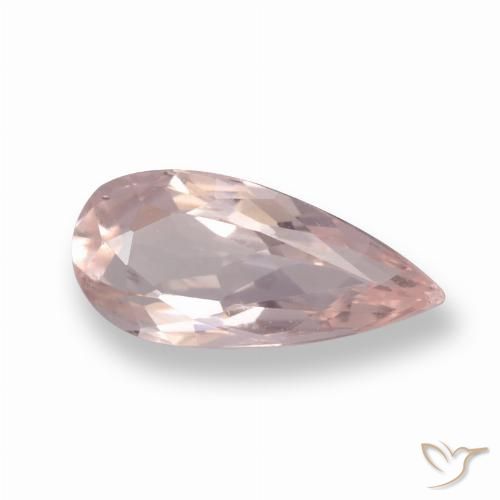 0.71ct Натуральный Средний розовый Морганит, Форма груши, Чистота VVS