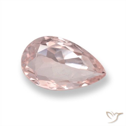 0.84ct Натуральный Средний розовый Морганит, Форма груши, VVS-VS
