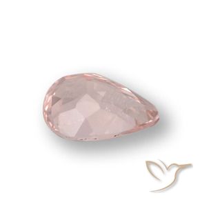 0.65 карата, натуральный Фламинго Розовый Морганит, Форма груши, VVS-VS