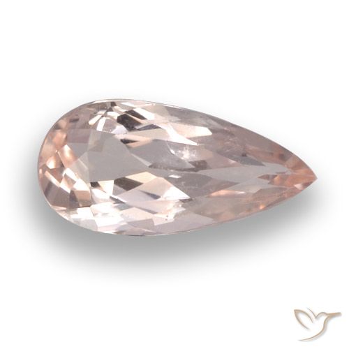 0.71ct Натуральный Светло-розовый Морганит, Форма груши, Чистота VS
