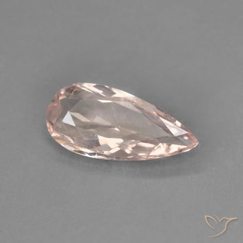 0.90 карата, натуральный Medium Light-Pink Морганит, Форма груши, Чистота VVS
