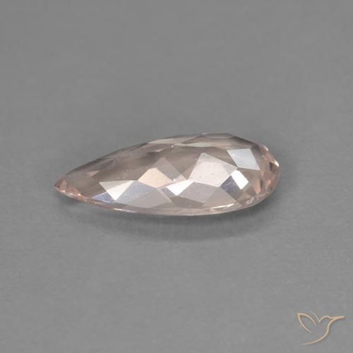 0.90 карата, натуральный Medium Light-Pink Морганит, Форма груши, Чистота VVS