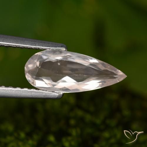 0.91ct Натуральный Очень светло-розовый Морганит, Форма груши, VVS-VS