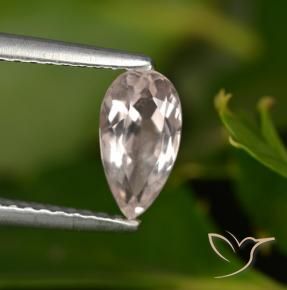 0.74 карата, натуральный Средний розовый Морганит, Форма груши, VVS-VS