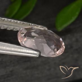 0.54 карата, натуральный Средний розовый Морганит, Овал, VVS-VS