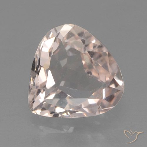0.56ct Натуральный Средне-светло-розовый Морганит, Форма груши, VVS-VS