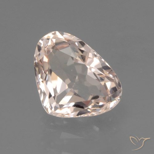 0.83ct Натуральный Средне-светло-розовый Морганит, Форма груши, VVS-VS