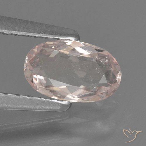 0.52ct Натуральный Фламинго Розовый Морганит, Овал, Чистота VS