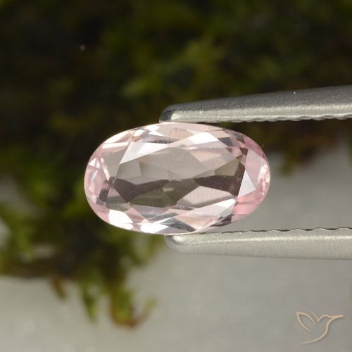 0.46ct Натуральный Светло-розовый Морганит, Овал, VVS-VS