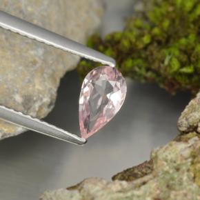 0.47 карата, натуральный Фламинго Розовый Морганит, Форма груши, VVS-VS
