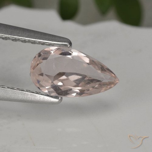 0.57ct Натуральный Очень светло-розовый Морганит, Форма груши, Чистота VS