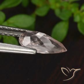 0.56 карата, натуральный Средний розовый Морганит, Форма груши, VVS-VS