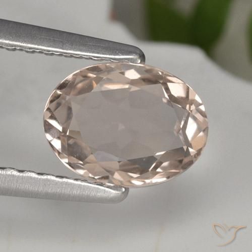 0.83ct Натуральный Средний розовый Морганит, Овал, Чистота VVS