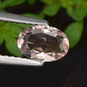 0.60 карата, натуральный Светло-розовый Морганит, Огранка Овал, Чистота VVS