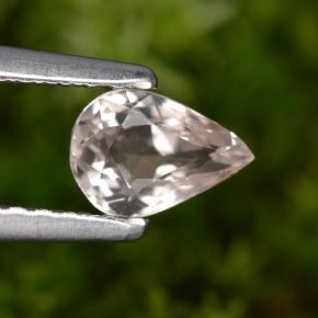 0.43 карата, натуральный Светло-розовый Морганит, Форма груши, Чистота VVS