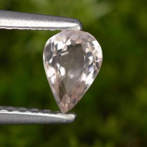 0.43 карата, натуральный Светло-розовый Морганит, Форма груши, Чистота VVS