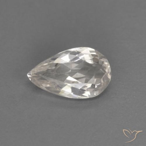 0.46ct Натуральный Оранжево-розовый Морганит, Форма груши, Чистота VVS