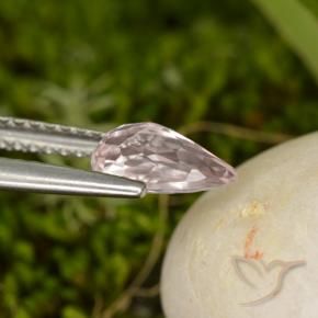 0.71 карата, натуральный Фламинго Розовый Морганит, Форма груши, VVS-VS