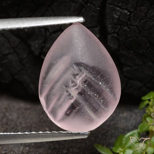 2.62ct Натуральный Кораллово-розовый Морганит, Форма груши, Полупрозрачный