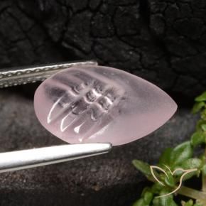2.62 карата, натуральный Кораллово-розовый Морганит, Форма груши, Полупрозрачный