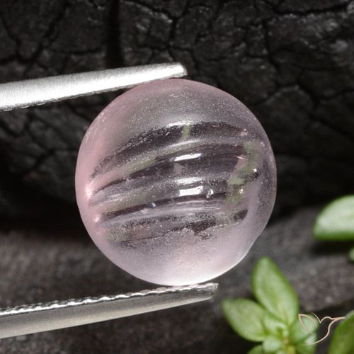5.01ct Натуральный Светло-розовый Морганит, Круглый, Полупрозрачный