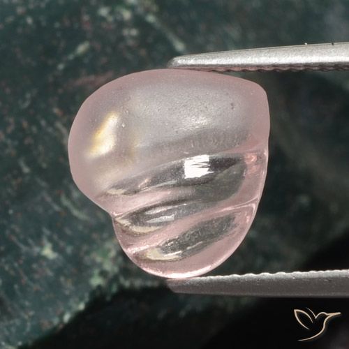 3.54ct Натуральный Светло-розовый Морганит, Сердце, Полупрозрачный