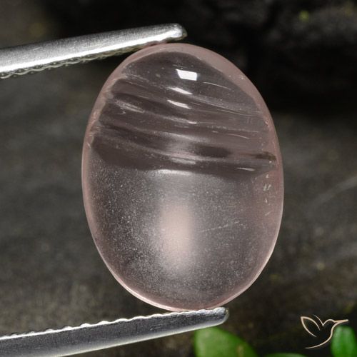 4.09ct Натуральный Светло-кораллово-розовый Морганит, Овал, Прозрачный