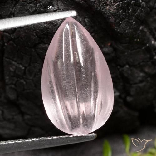 4.47ct Натуральный Оттенки розового Морганит, Форма груши, Прозрачный