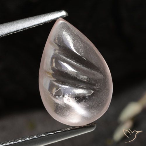 2.74ct Натуральный Средне-светло-розовый Морганит, Форма груши, Прозрачный